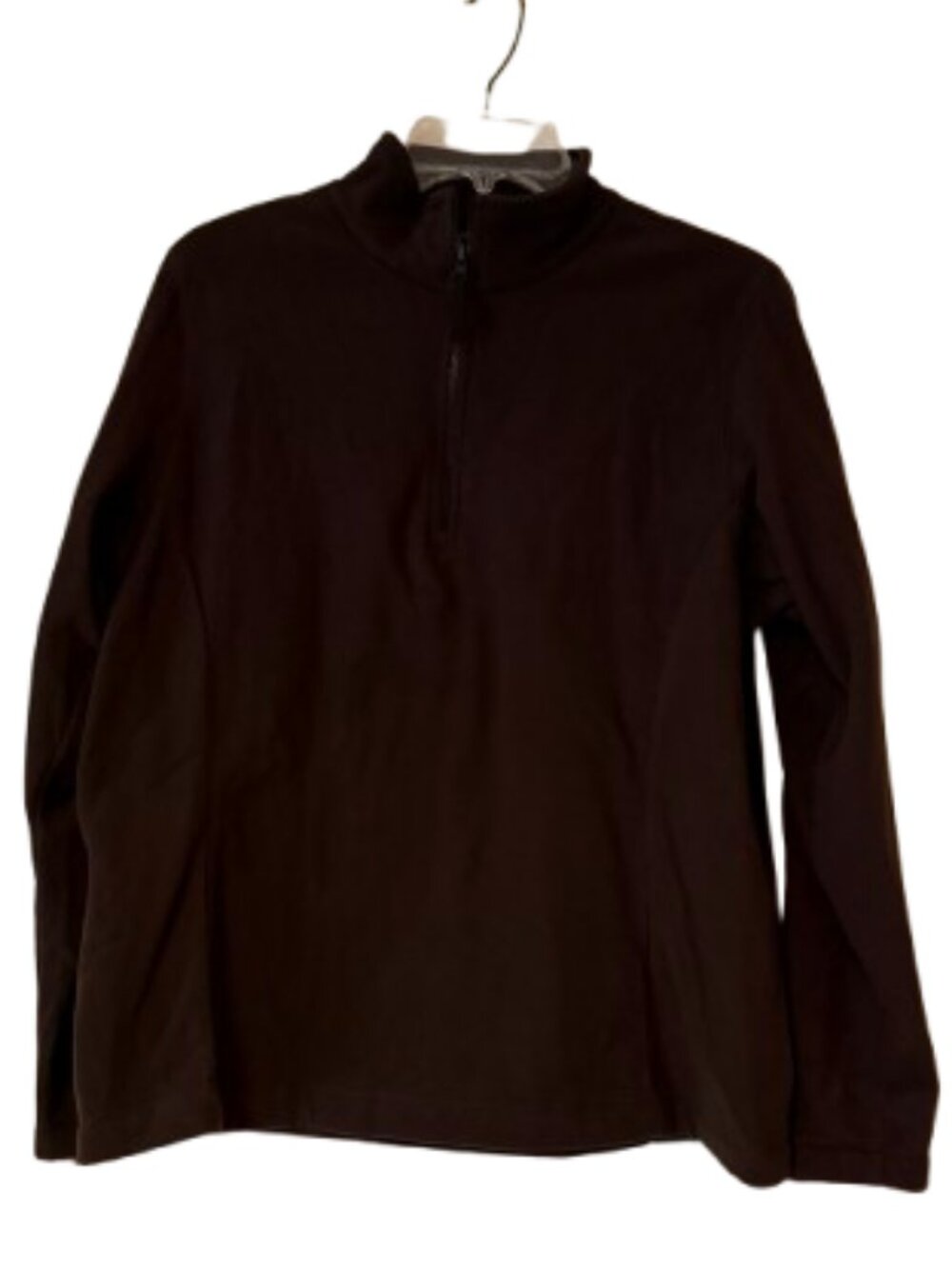 Lands' End Dark Brown Jacket - Half Zip - Medium